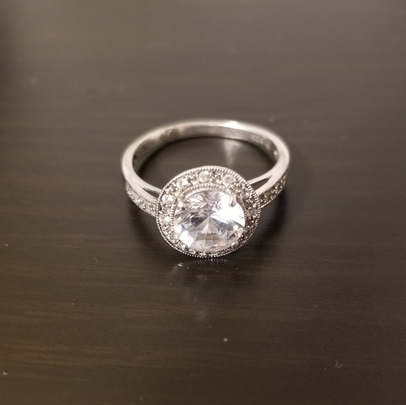 Helzberg Diamonds Jewelry - White Saphire & Sterling Silver Ring